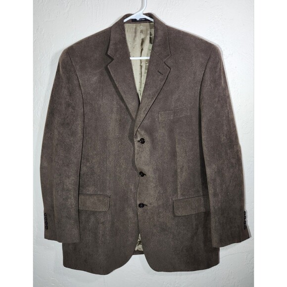 Vintage Calvin Klein Size 41R Classic Brown Blazer Sport Coat Suit Jacket - Picture 1 of 8